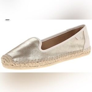 NWOT SPERRY women’s Top slide CoCo metallic gold flat espadrille / leather 10
